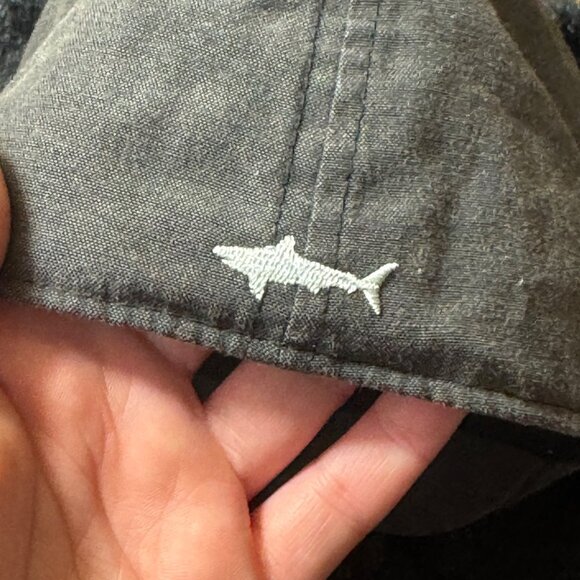 Boston Scally Co. Shark Embroidered Grey Flat Cap Sizs XS - Picture 2 of 5